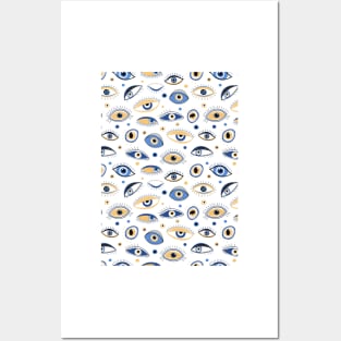 Eyes Pattern - Evil Eye Bead Posters and Art